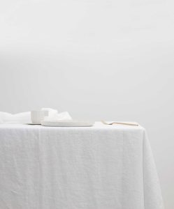 Washed Linen Dining Tablecloth in White