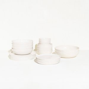 Milk 22 Piece Coordinated Dinnerware Set