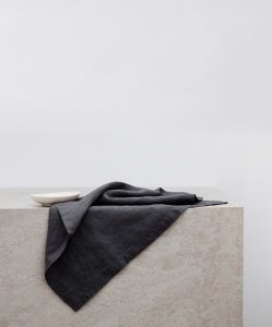 Washed Linen Dining Napkin Set in Slate