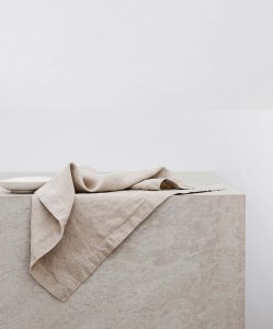 Washed Linen Dining Napkin Set in Natural