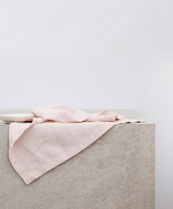 Washed Linen Dining Napkin Set in Blush