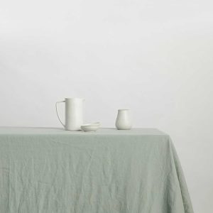 Washed Linen Dining Tablecloth in Sage