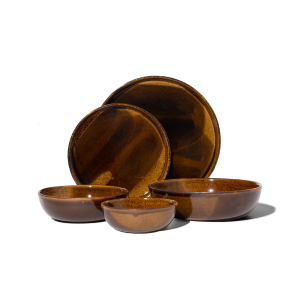 Tenmoku 5 Piece Everyday Dinnerware Set