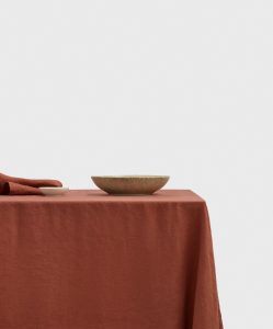 Soft Linen Dining Tablecloth in Sienna