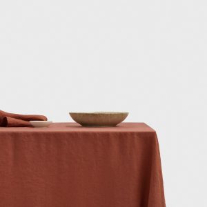 Soft Linen Dining Tablecloth in Sienna