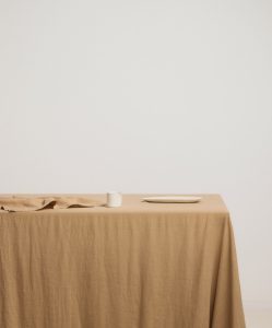 Washed Linen Dining Tablecloth in Sand