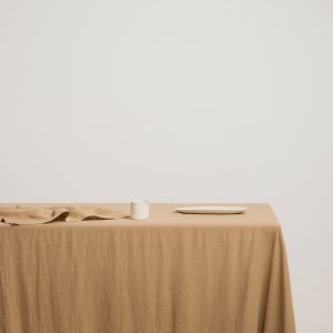 Washed Linen Dining Tablecloth in Sand