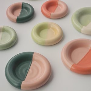 Chunky Ceramic Donut Dish, 4.5 Inch