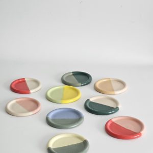 Color Block Ceramic Coaster