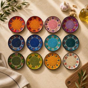 Colorful Ceramic Garlic Grater Plate