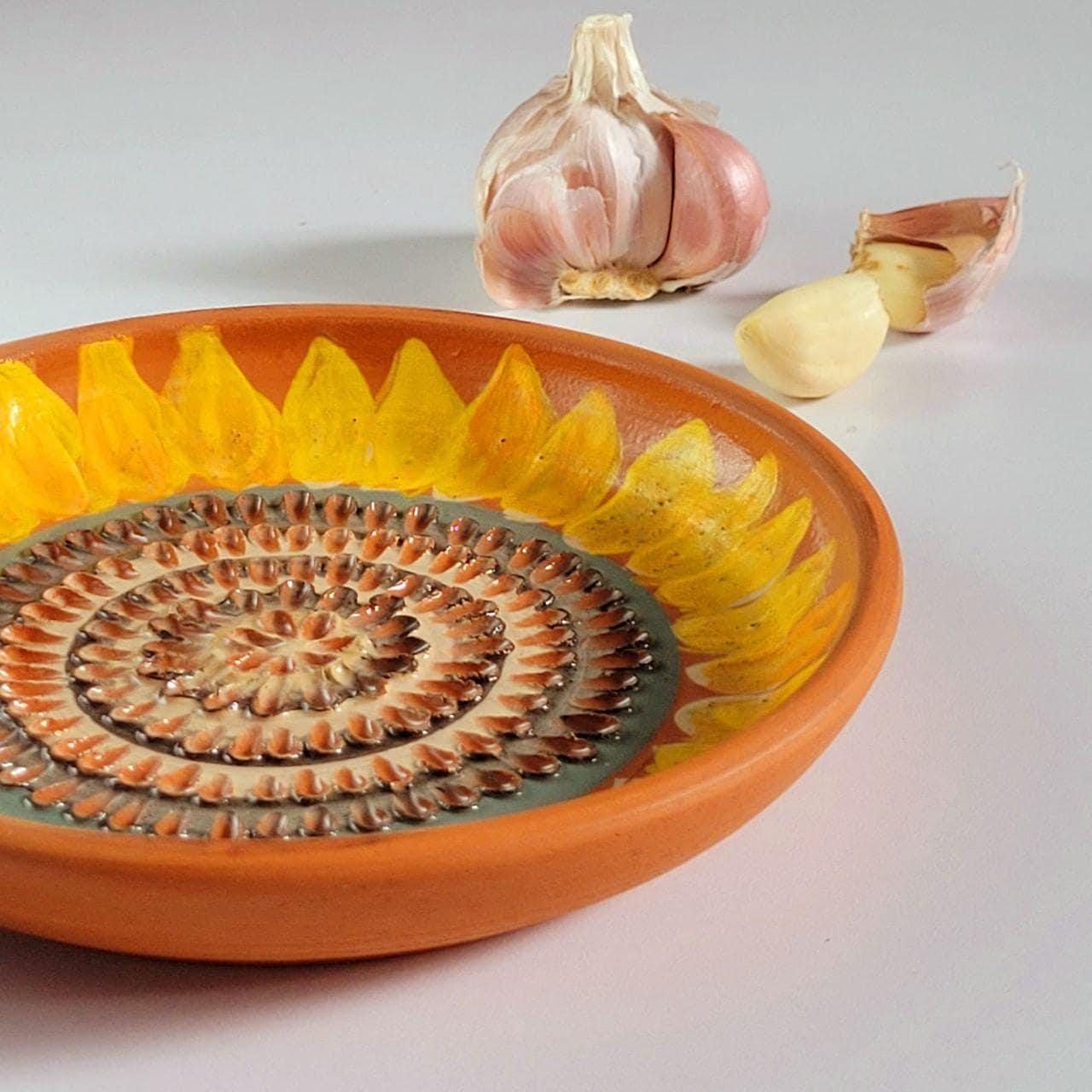 Sunflower Ceramic Garlic Grater Plate - Image 8